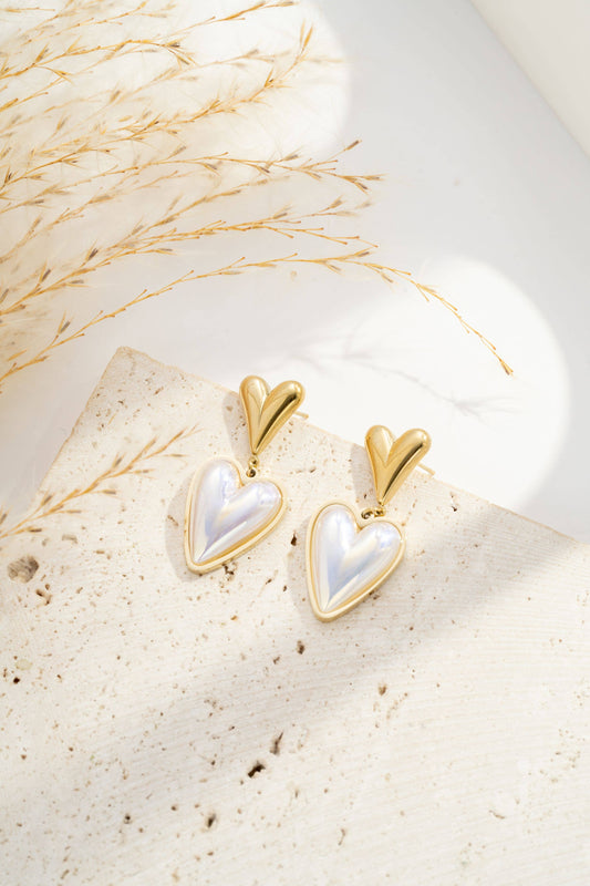 Elegante iriserende hartoorbel, dubbel lichtgevend motief|Beautiva Boutique