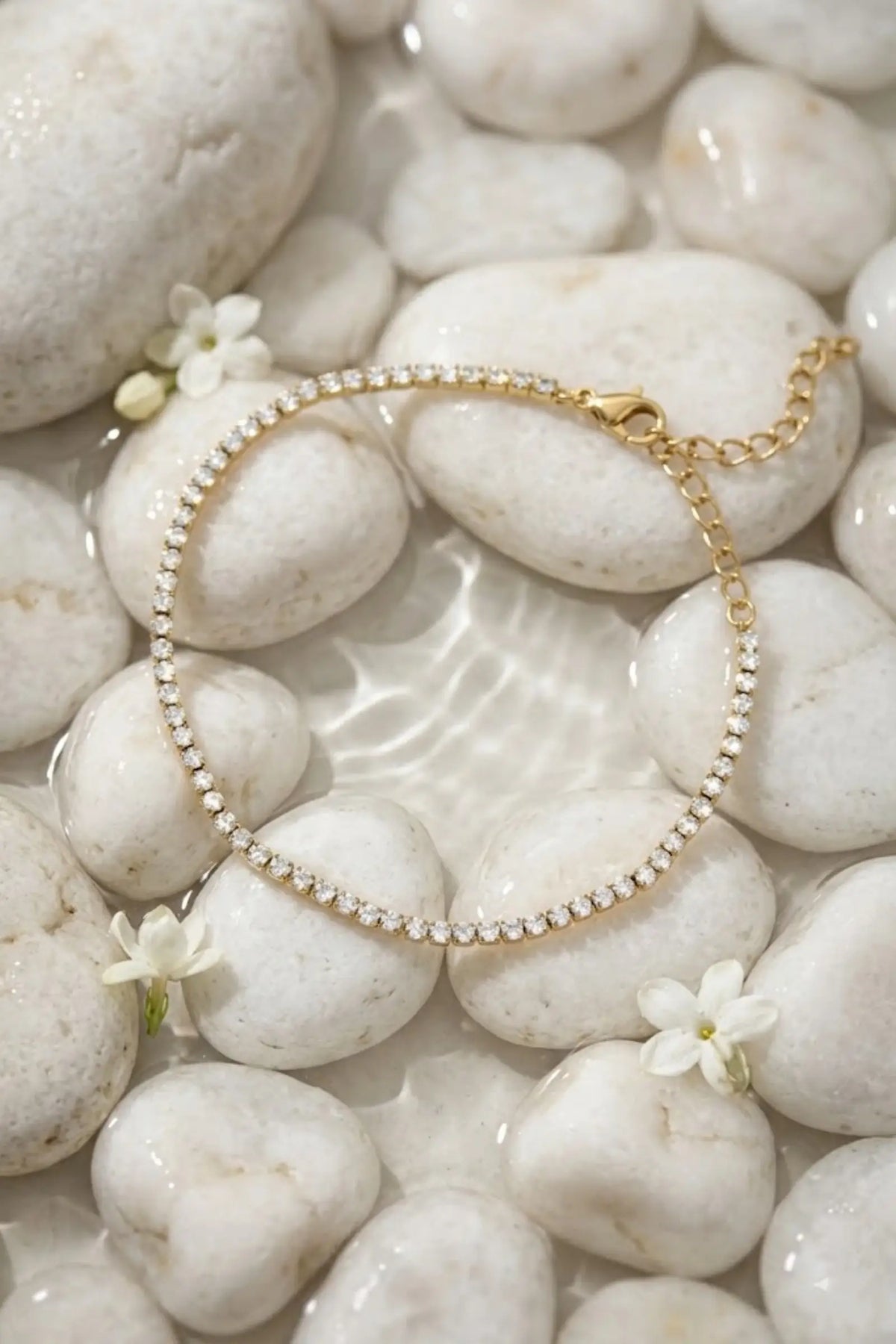 Fijne Strass Armband van roestvrij staal – elegante glans |Beautiva Boutique