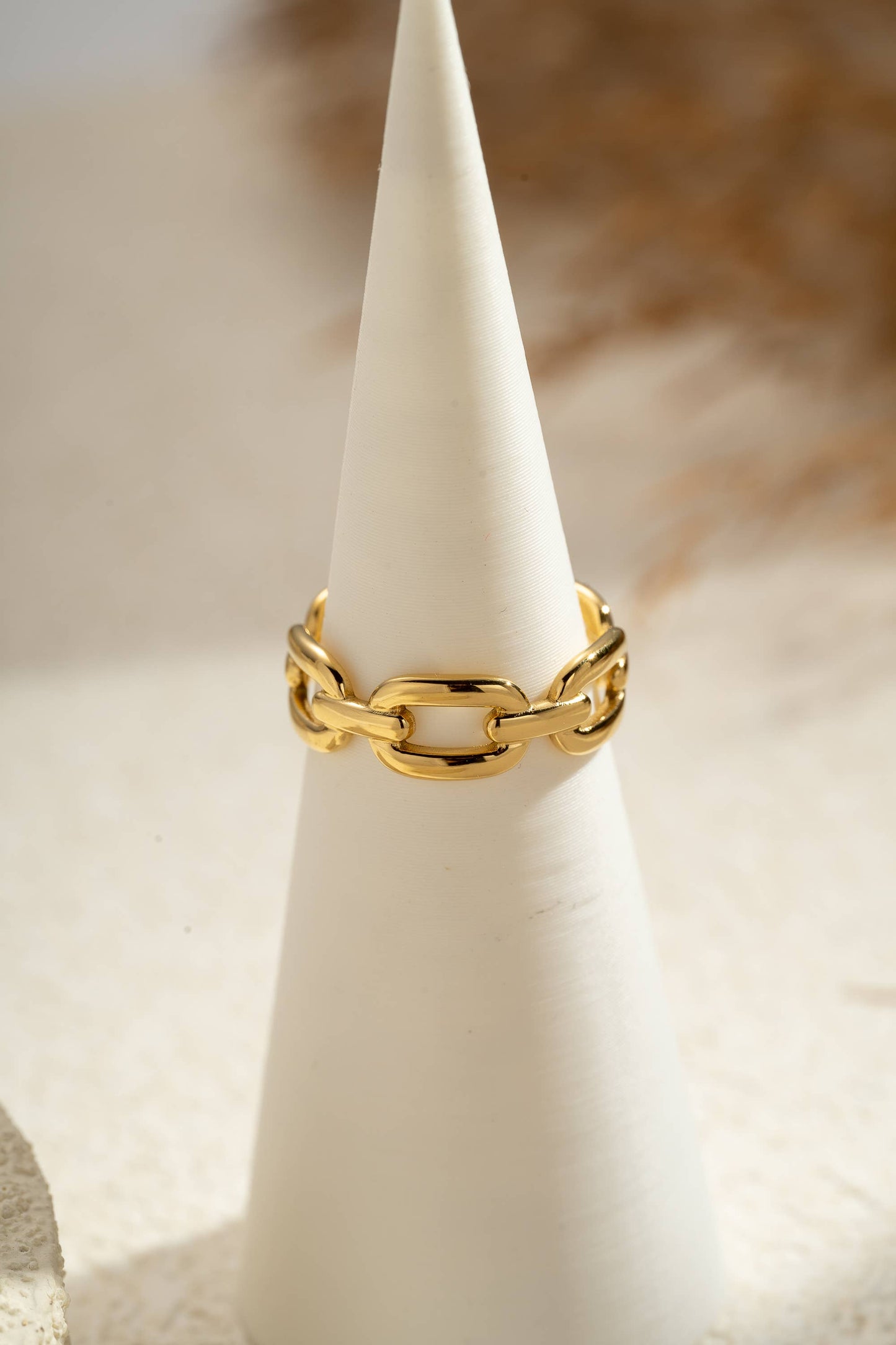 Gouden ring roestvrij staal gedurfde moderne stijl | Beautiva Boutique