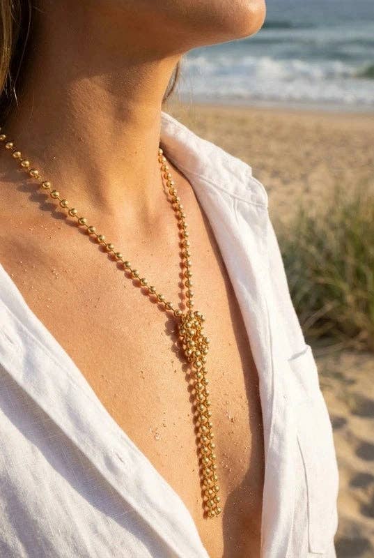 Roestvrijstalen 14 Karaats Vergulde Kralen collier Ketting |Beautiva Boutique