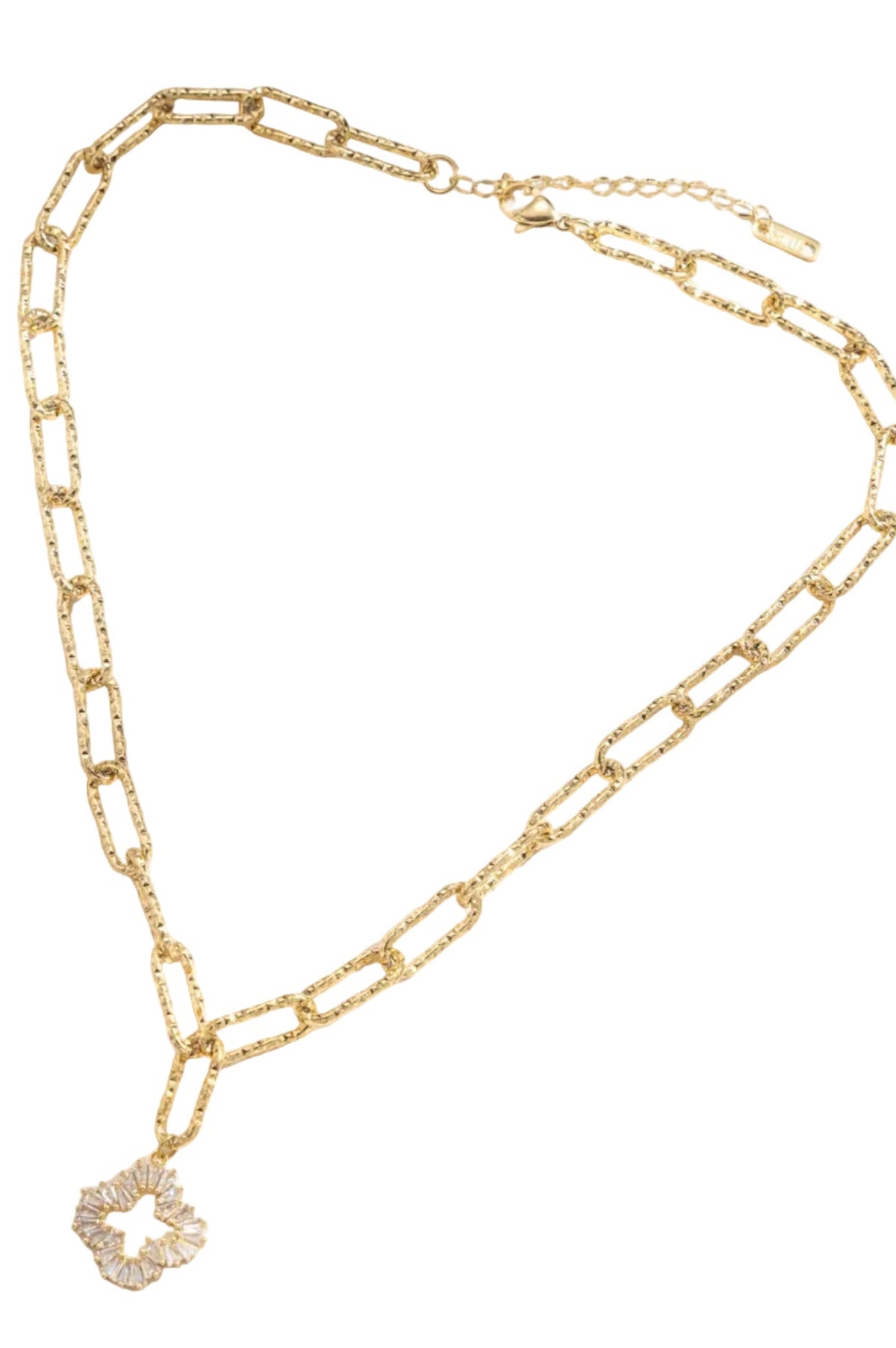 Rechthoekige schakels Roestvrijstalen ketting met stralende ster hanger|BeautivaBoutique