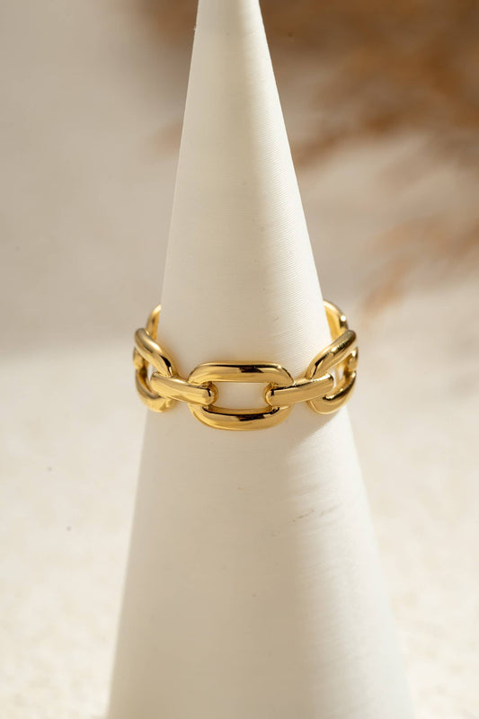 Gouden ring roestvrij staal gedurfde moderne stijl | Beautiva Boutique
