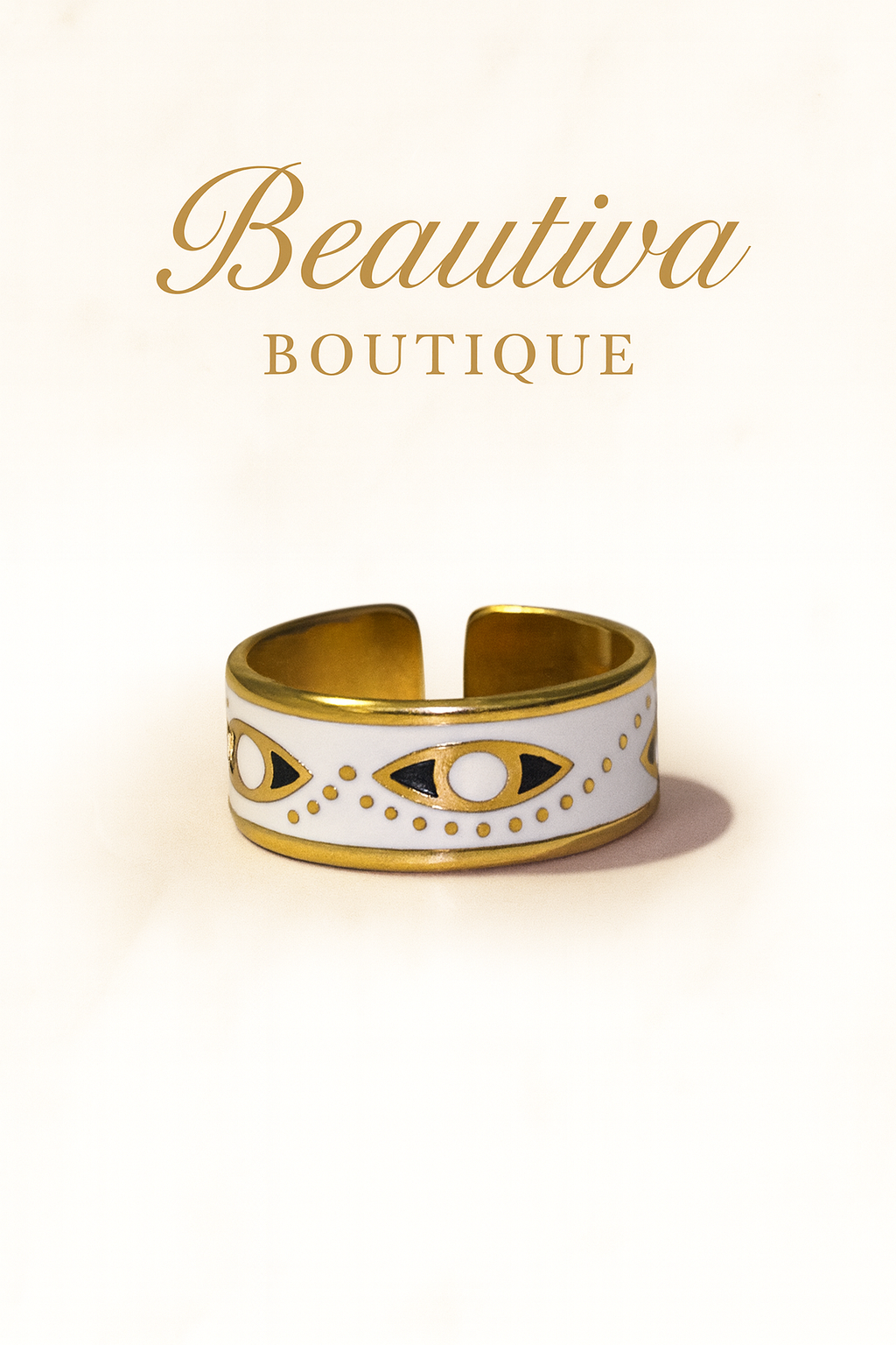 Golden Eye Ring, RVS| Beautiva Boutique