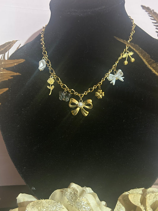 Roestvrijstalen Ketting – Charms “Gouden Zachtheid”|Beautiva Boutique