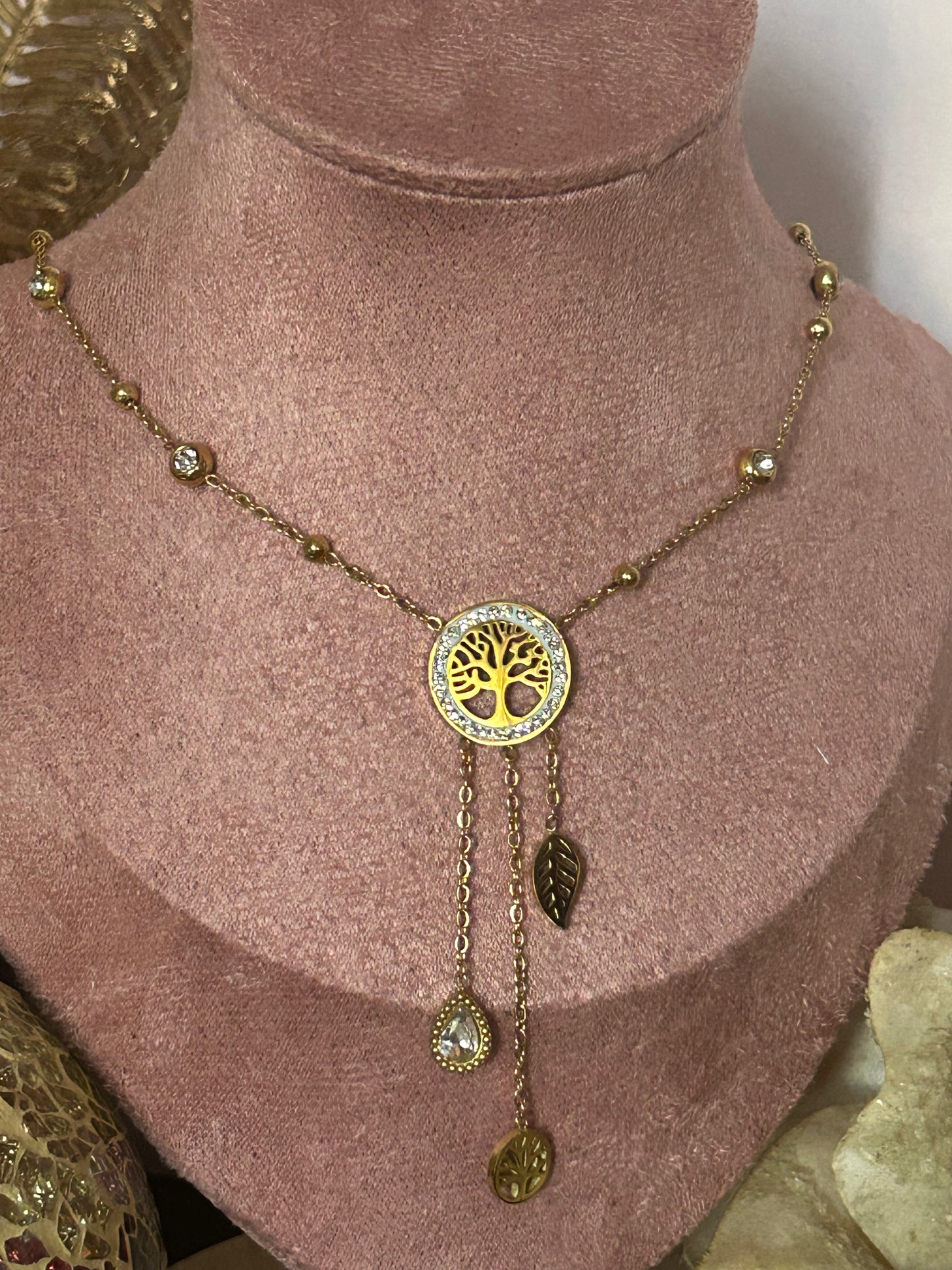 Roestvrijstalen Elegante Tree of Life hangende bedel Ketting|Beautiva Boutique