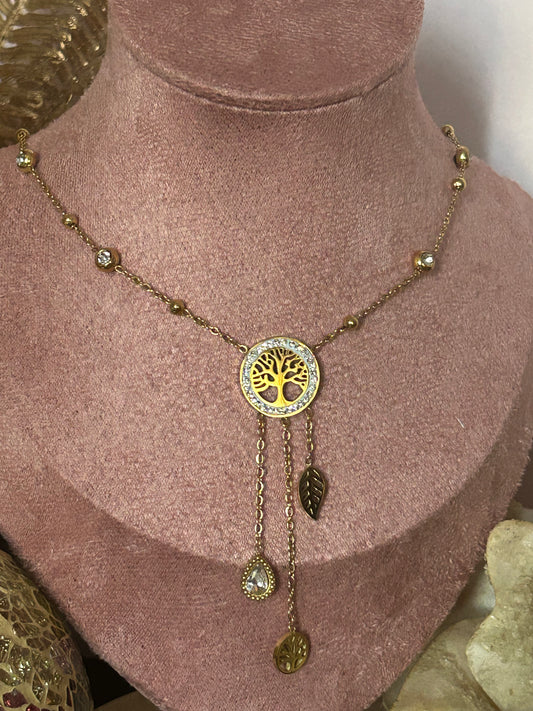 Roestvrijstalen Elegante Tree of Life hangende bedel Ketting|Beautiva Boutique