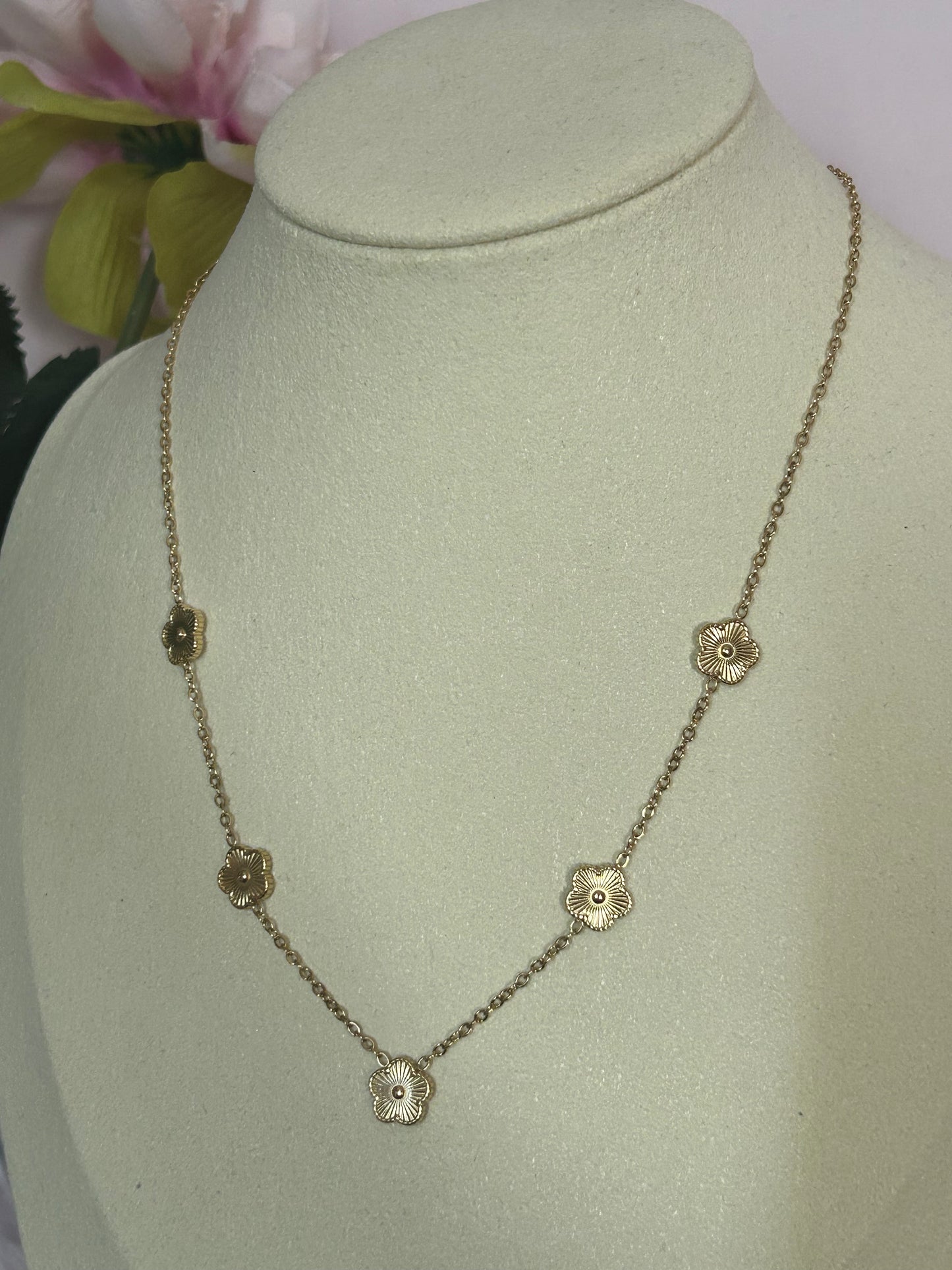 Roestvrijstalen 14 Karaats Vergulde Klaverketting Goud |Beautiva Boutique