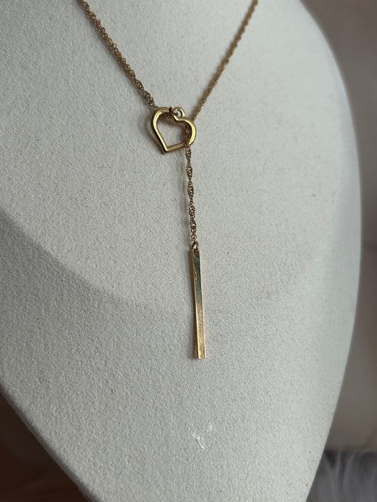 Verfijnde Hart Ketting Roestvrij Staal Goud |Beautiva Boutique