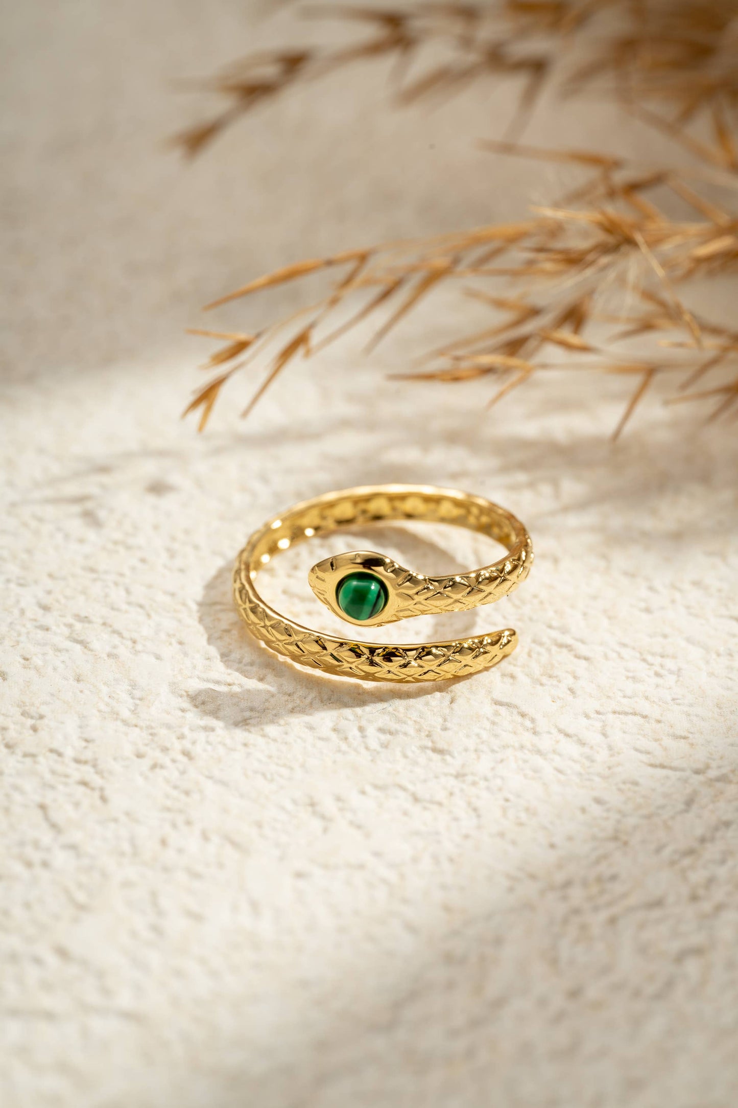 Verstelbare Gouden Slangenring Dames Roestvrij Staal | Beautiva Boutique