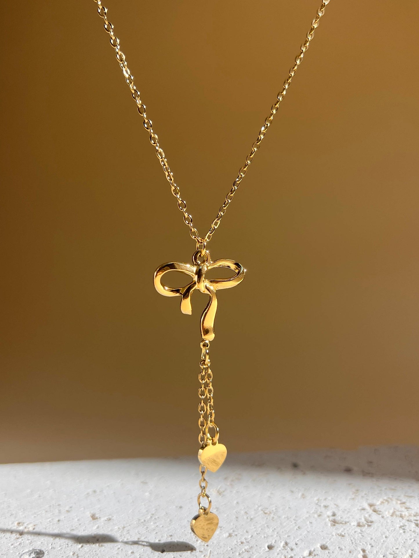 Roestvrijstalen vlinderdas ketting |Beautiva Boutique