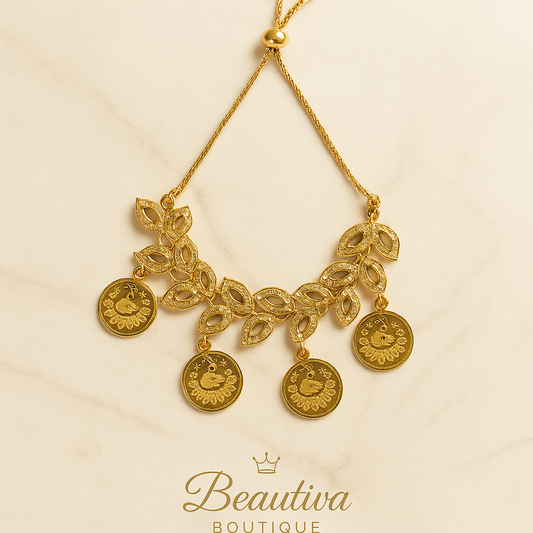 Luxe Turkse munten armband met blad ontwerp  |Beautiva Boutique