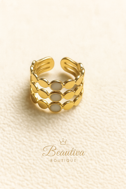 Triple Circle Ring, RVS| Beautiva Boutique