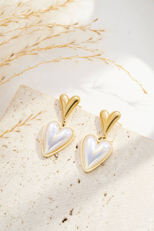 Elegante iriserende hartoorbel, dubbel lichtgevend motief|Beautiva Boutique