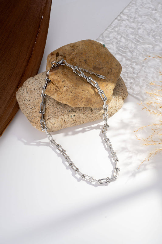 Chique Trendy Lang Schakelketting Roestvrij Staal: Geld|Beautiva Boutique