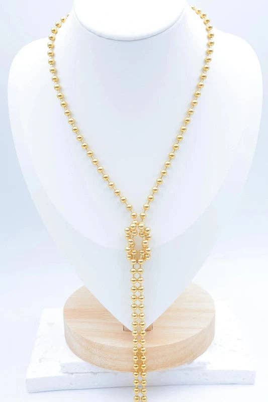 Roestvrijstalen 14 Karaats Vergulde Kralen collier |Beautiva Boutique