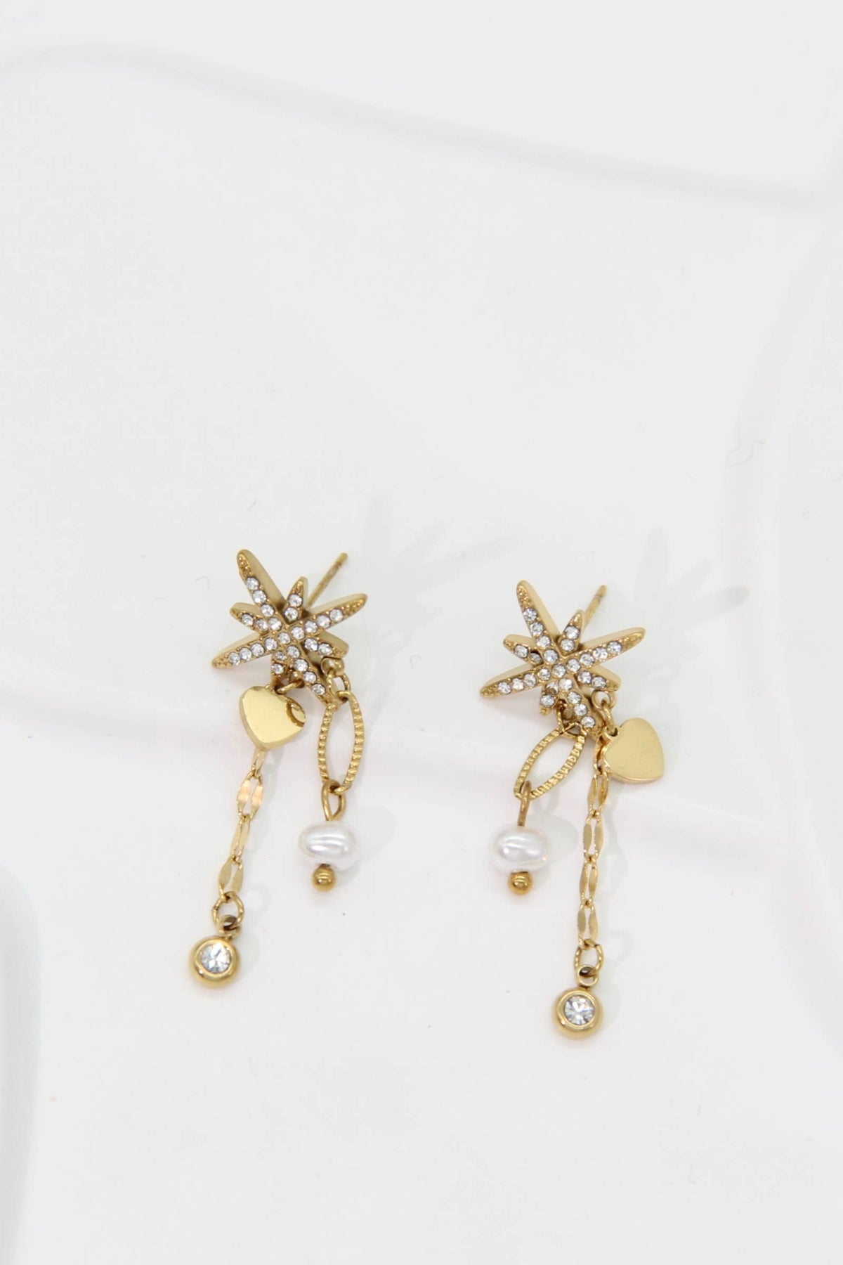 Sterrenoorbellen & bedels – Boheemse glans: Verguld |Beautiva Boutique