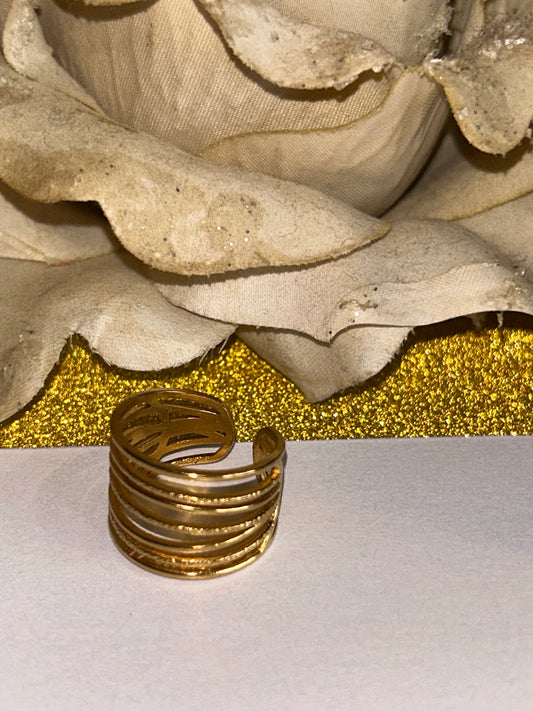 Elegante Multi Band Design Ring, 18K vergulde RVS Ring | Beautiva Boutique