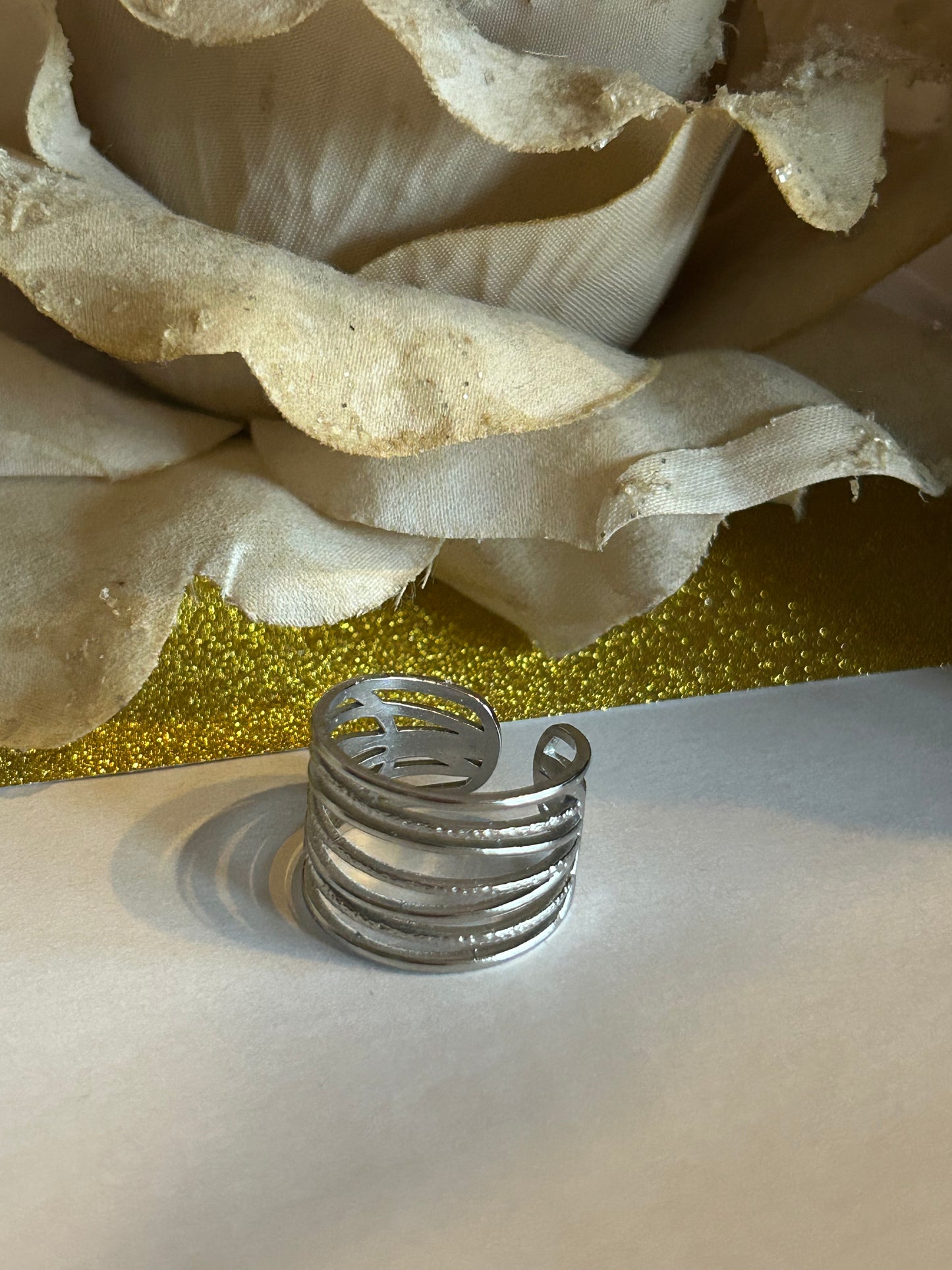 Elegante Multi Band Design Ring Zilverkleurig | Beautiva Boutique