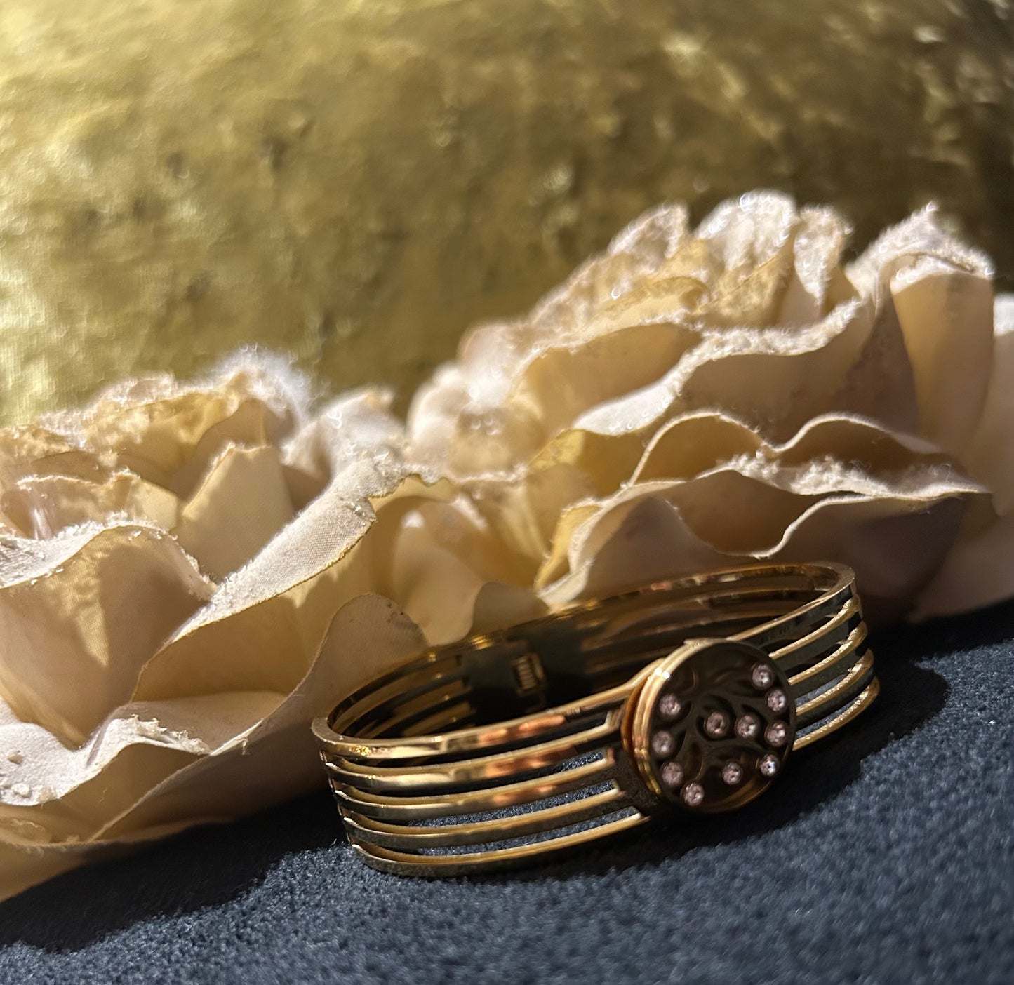 18K vergulde RVS Armband, Tree of Life Luxe Bangle|Beautiva Boutique