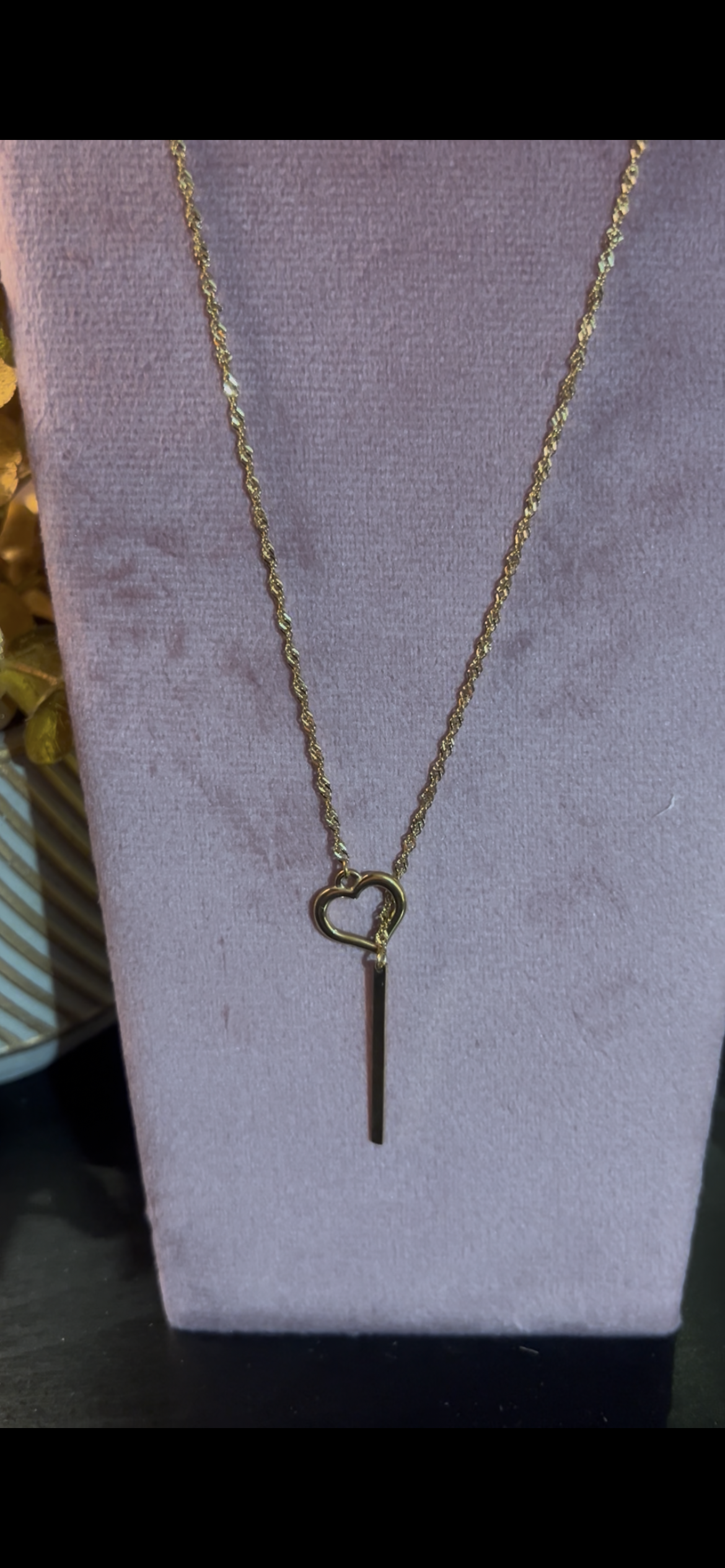 Verfijnde Hart Ketting Roestvrij Staal Goud |Beautiva Boutique