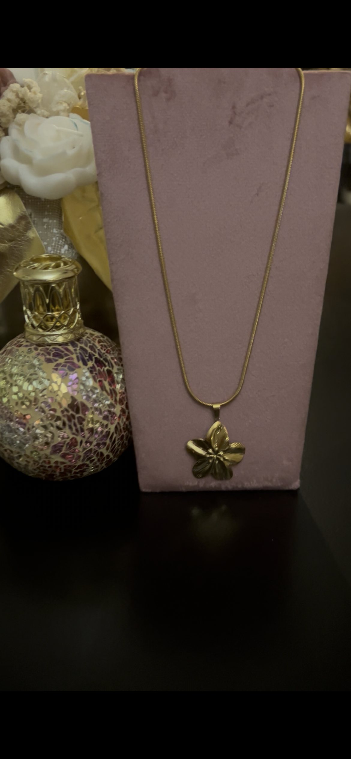 RVS Ketting, Gouden Bloem van Elegantie| Beautiva Boutique