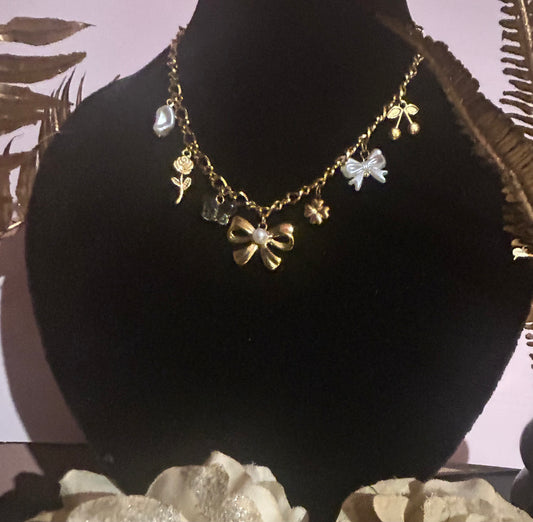 Roestvrijstalen Ketting – Charms “Gouden Zachtheid”|Beautiva Boutique