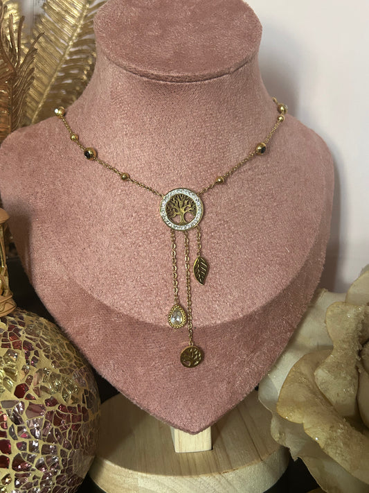 Roestvrijstalen Elegante Tree of Life hangende bedel Ketting|Beautiva Boutique