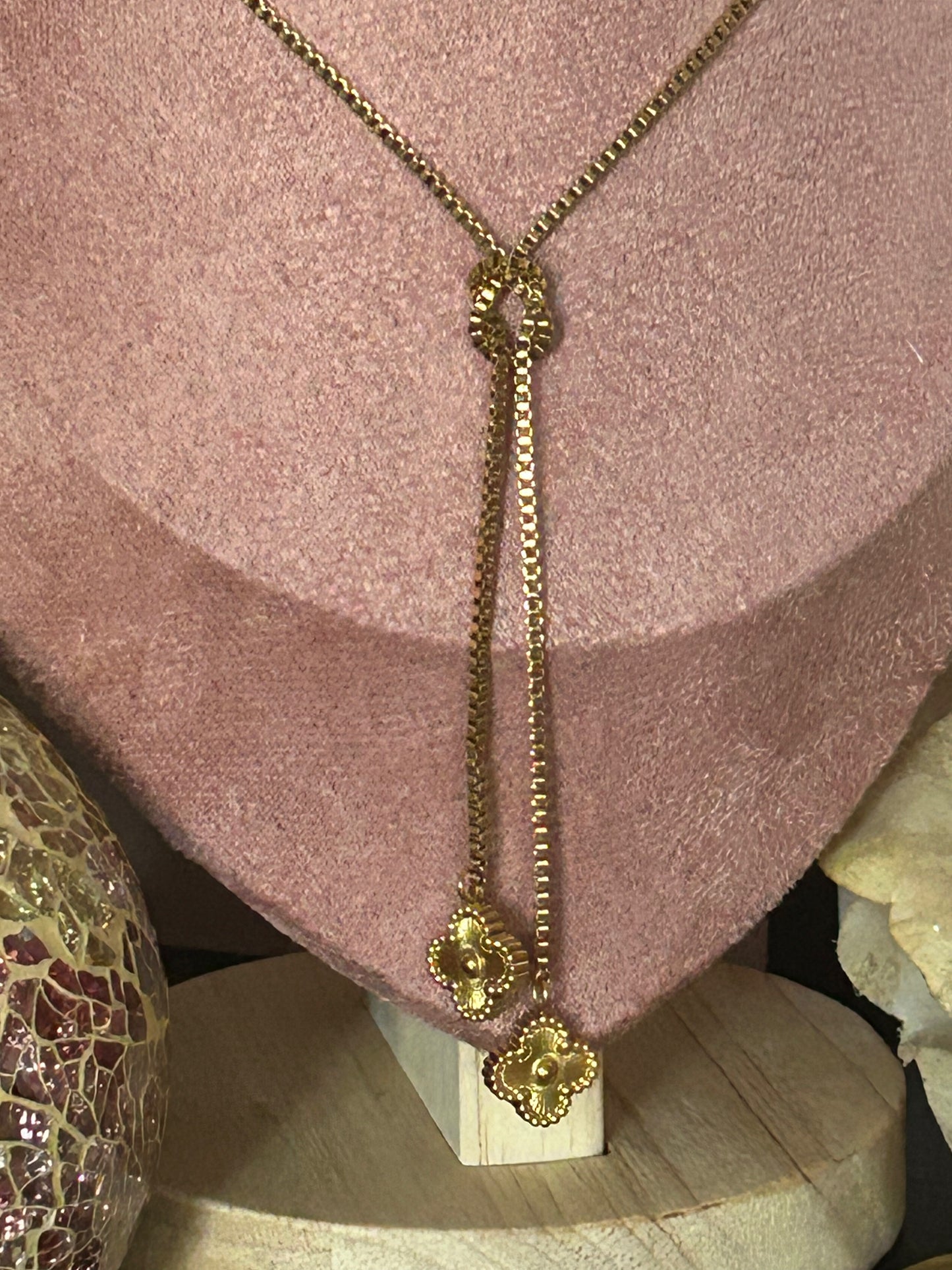 Gouden Dubbele Bloem Fijn Elegantie Verfijnd inRoestvrij staal |Beautiva Boutique