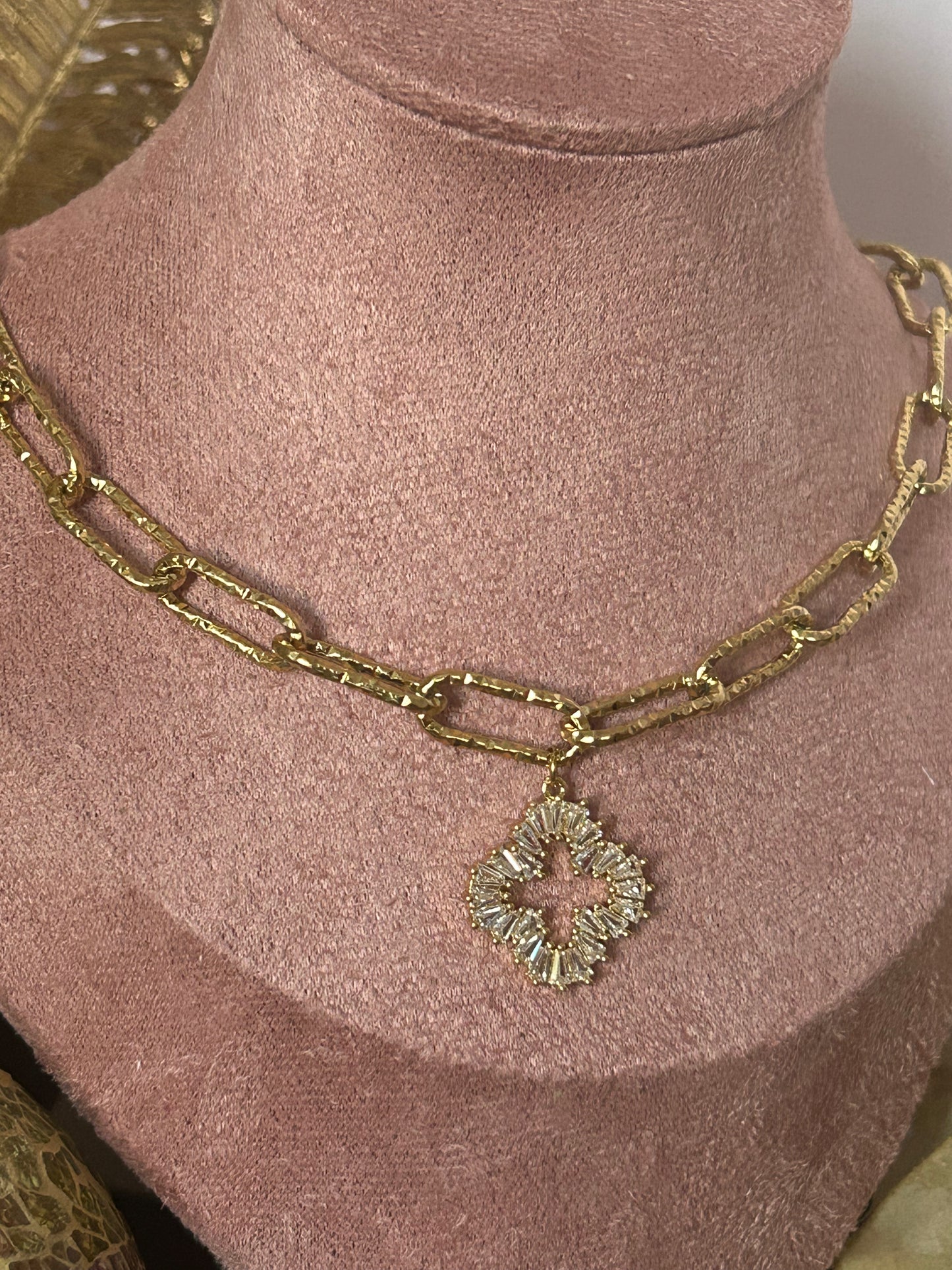 Rechthoekige schakels Roestvrijstalen ketting met stralende ster hanger|BeautivaBoutique