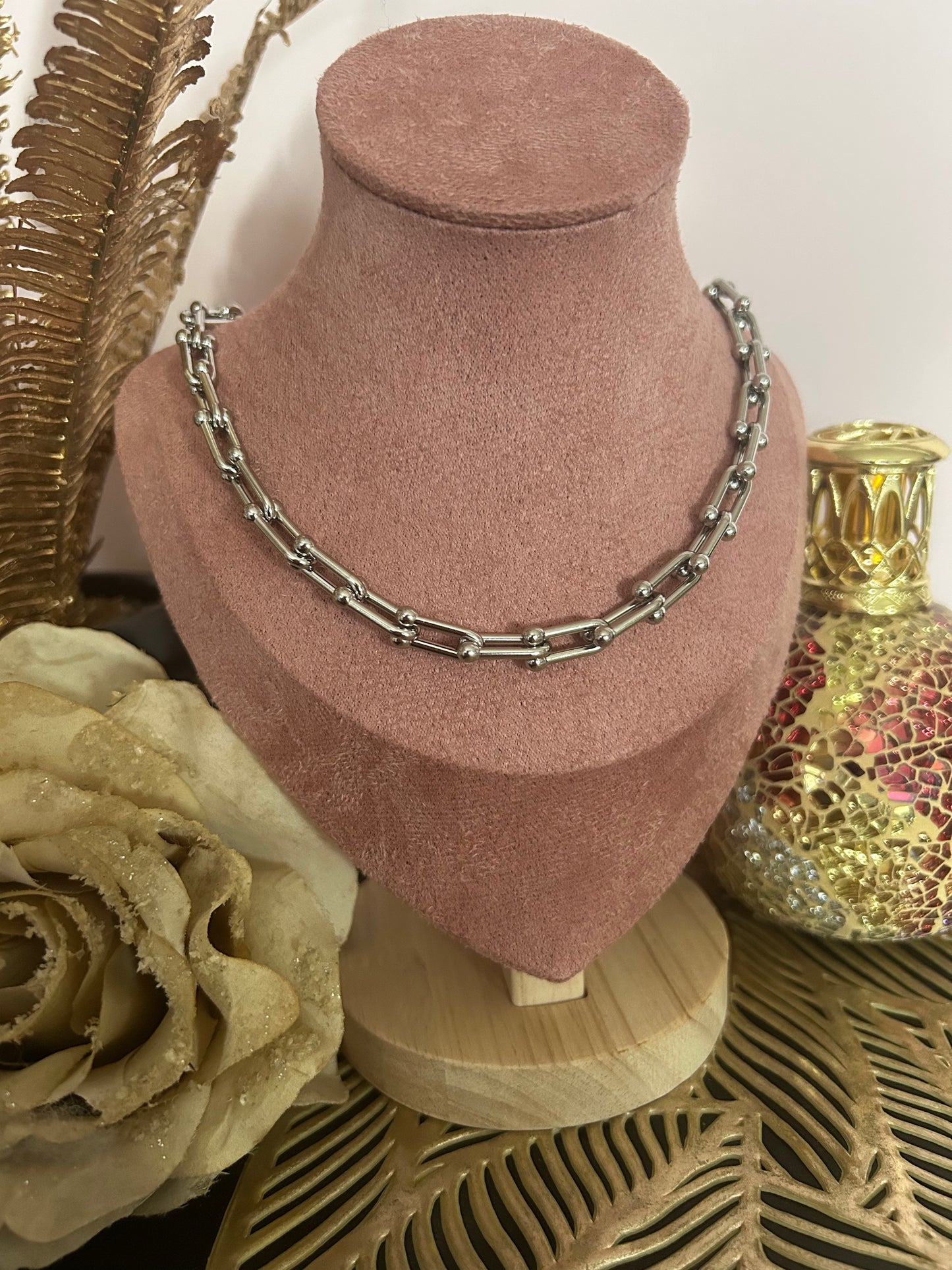 Chique Trendy Lang Schakelketting Roestvrij Staal: Geld|Beautiva Boutique
