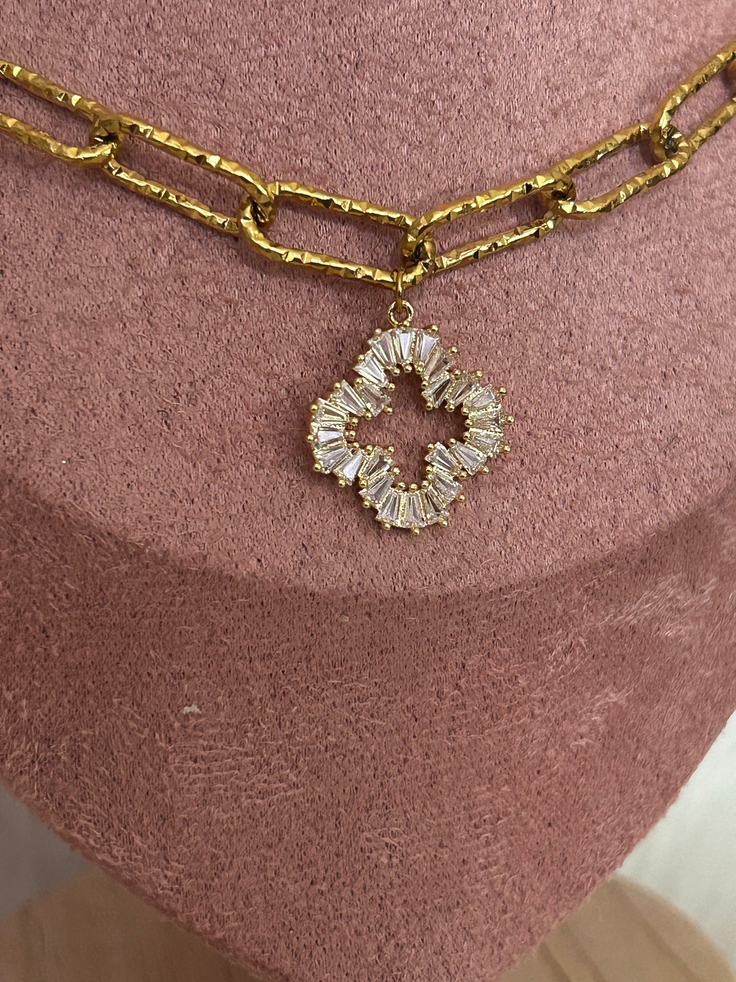 Rechthoekige schakels Roestvrijstalen ketting met stralende ster hanger|BeautivaBoutique