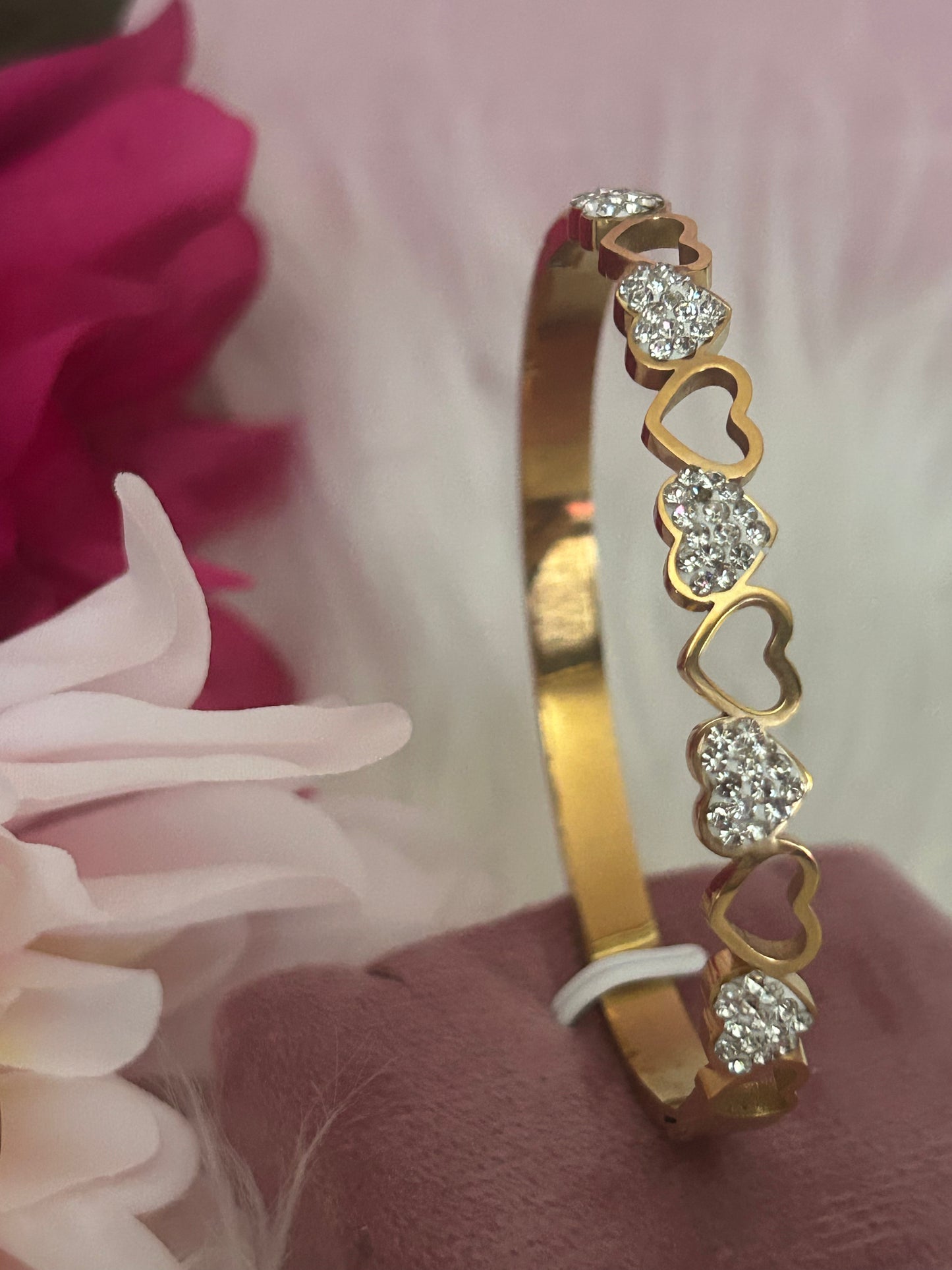 Golden Heart Armband, 18k Verguld Titanium| Beautiva Boutique