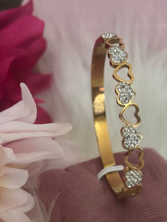 Golden Heart Armband, 18k Verguld Titanium| Beautiva Boutique