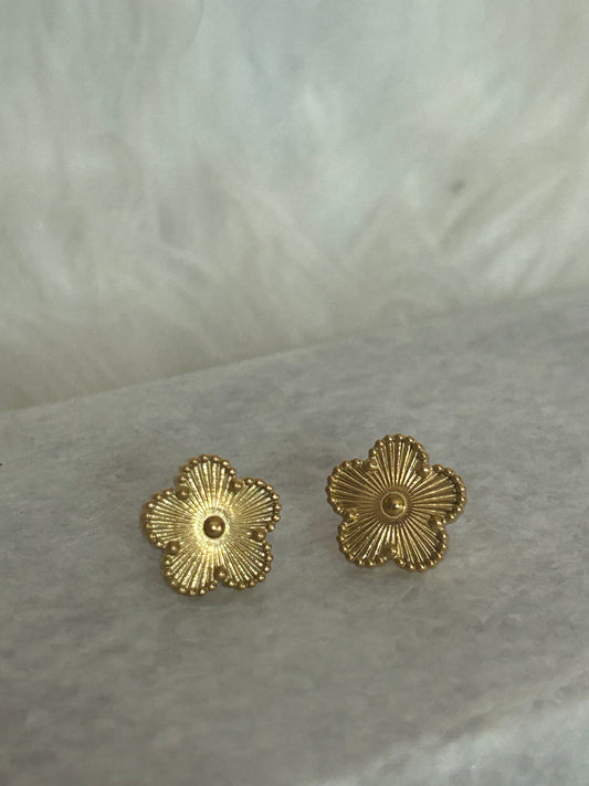 Klaver Oorbel 14 Karaat Goud Verguld Roestvrijstaal |Beautiva Boutiique