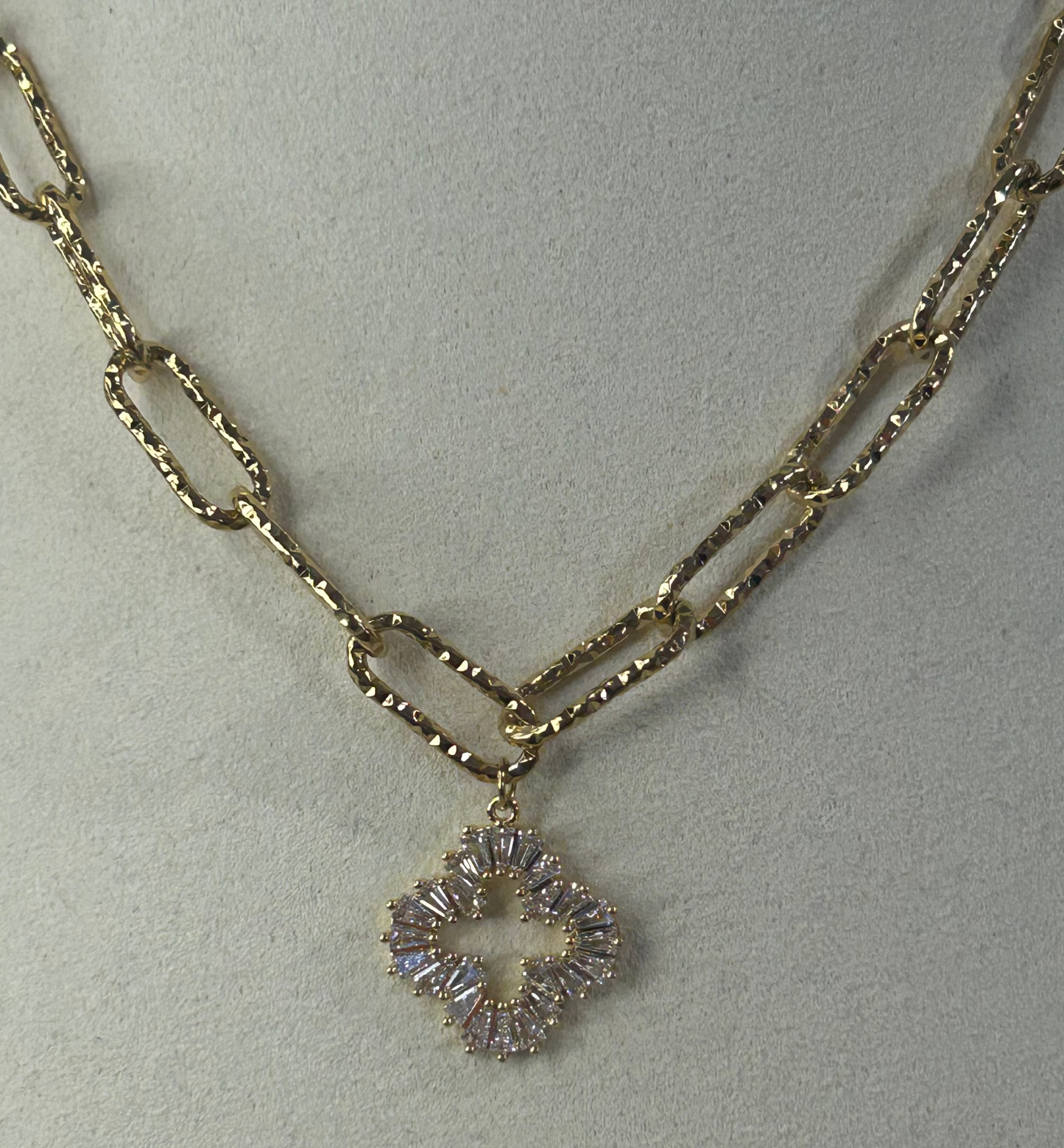 Rechthoekige schakels Roestvrijstalen ketting met stralende ster hanger|BeautivaBoutique