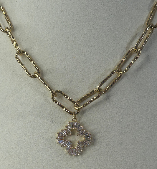 Rechthoekige schakels Roestvrijstalen ketting met stralende ster hanger|BeautivaBoutique