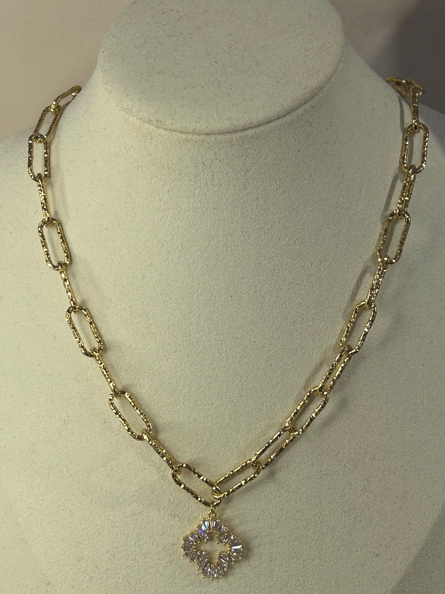 Rechthoekige schakels Roestvrijstalen ketting met stralende ster hanger|BeautivaBoutique