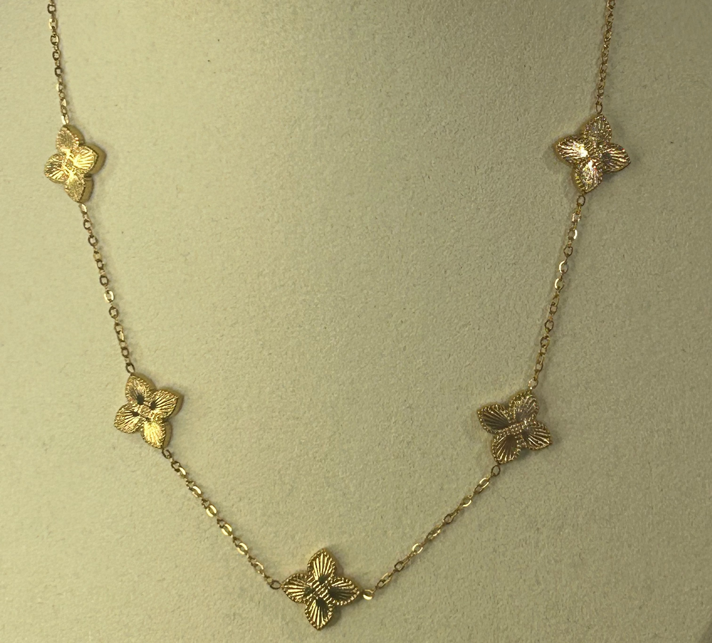 Butterfly Bloom Ketting, 18K verguld RVS | Beautiva Boutique