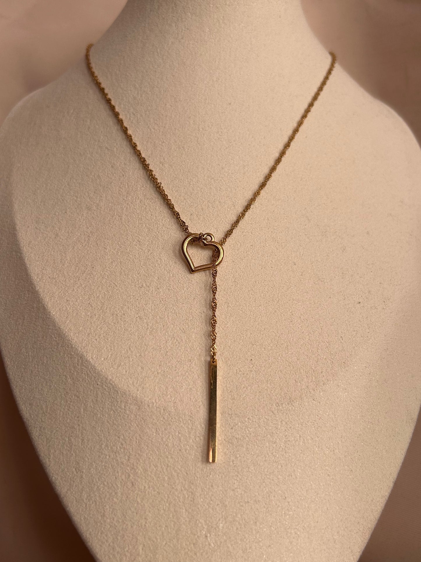 Verfijnde Hart Ketting Roestvrij Staal Goud |Beautiva Boutique