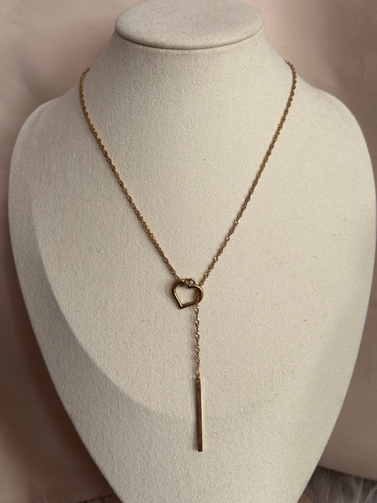 Verfijnde Hart Ketting Roestvrij Staal Goud |Beautiva Boutique