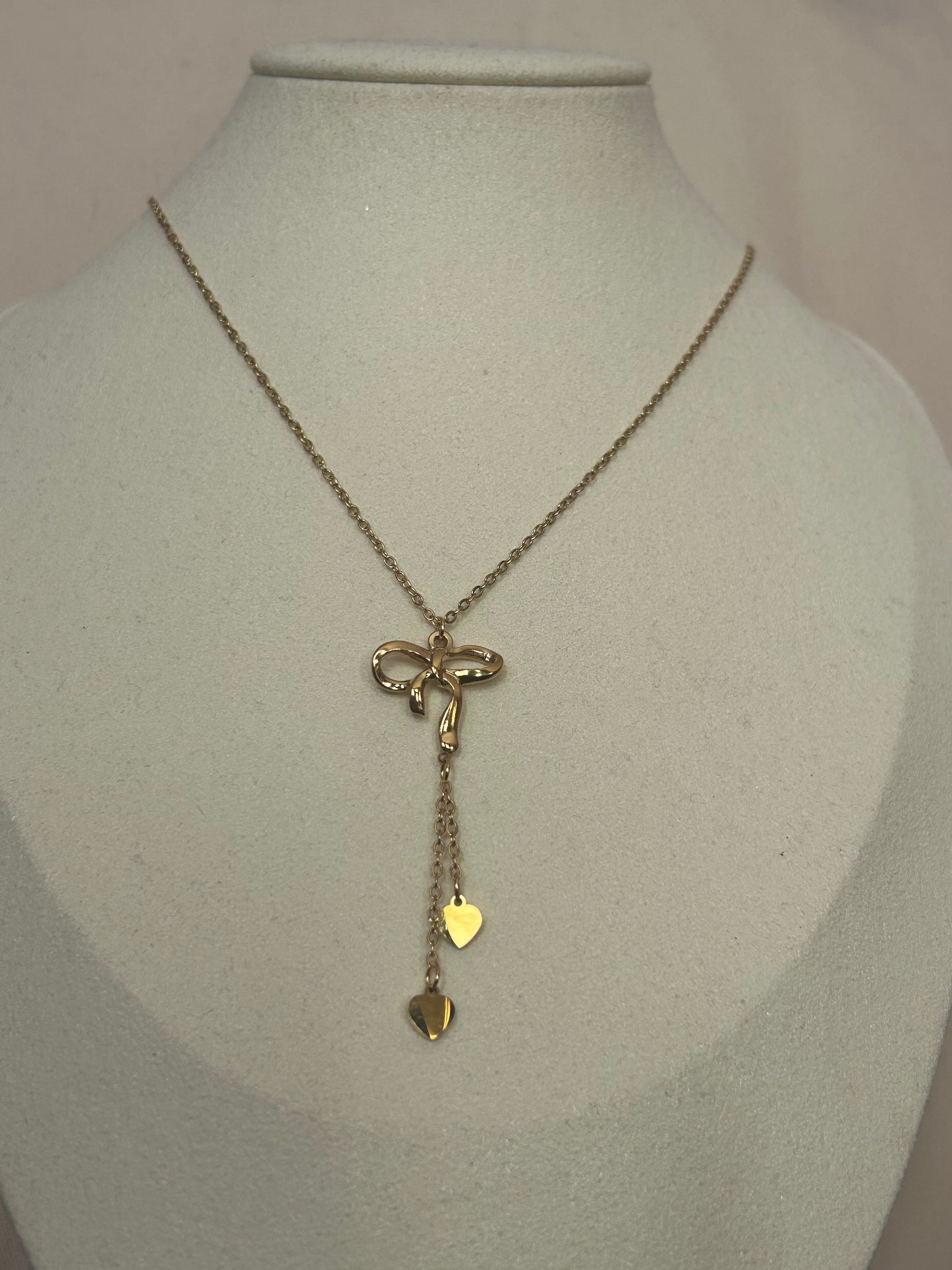 Roestvrijstalen vlinderdas ketting |Beautiva Boutique