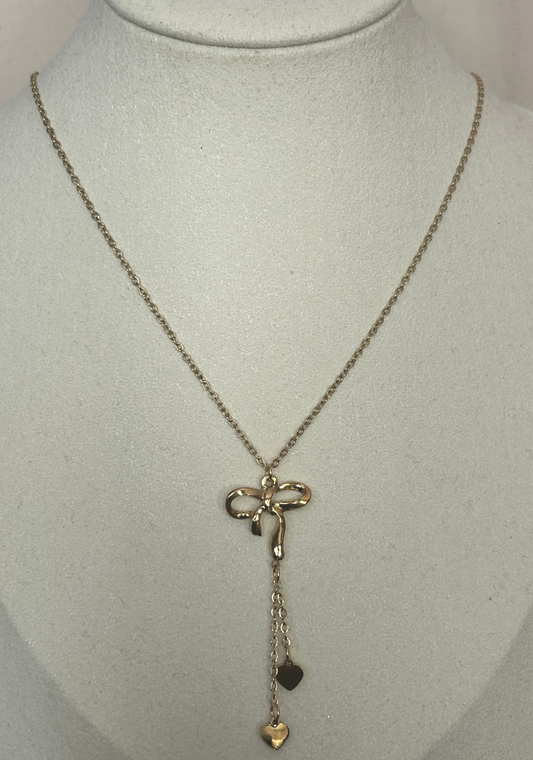 Roestvrijstalen vlinderdas ketting |Beautiva Boutique