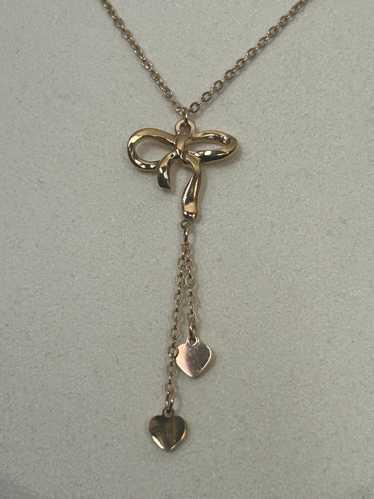 Roestvrijstalen vlinderdas ketting |Beautiva Boutique