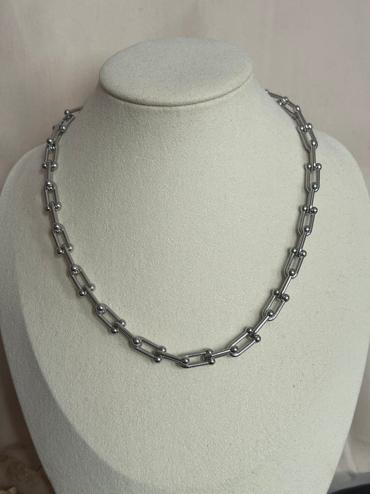 Chique Trendy Lang Schakelketting Roestvrij Staal: Geld|Beautiva Boutique
