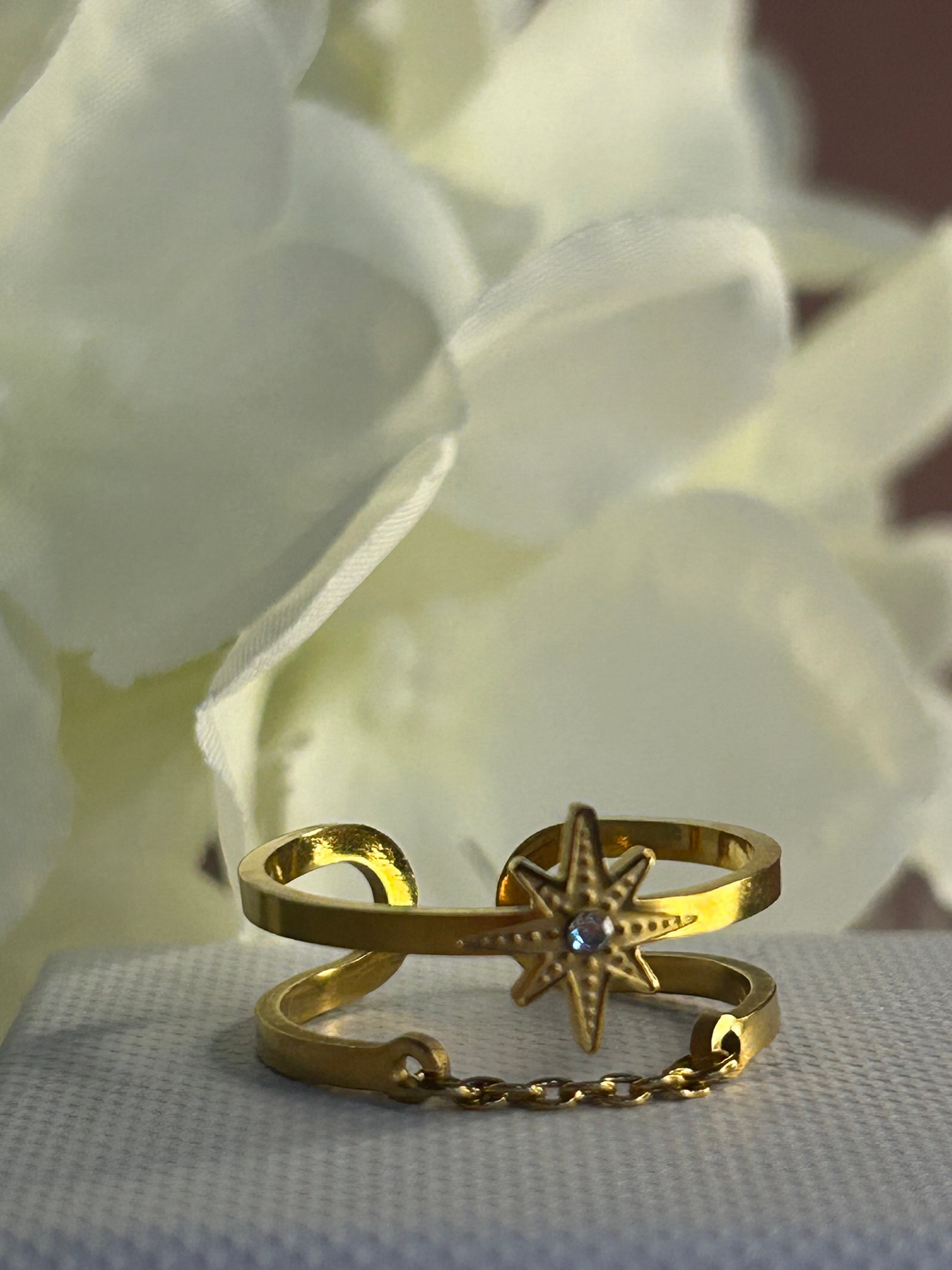 Verstelbare Ster Ring van roestvrij staal |Beautiva Boutique