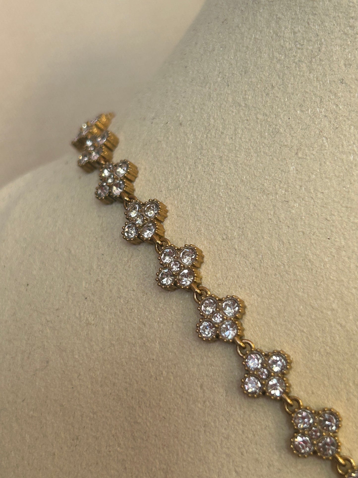 Luxe Roestvrijstalen bloemenketting met pavé zirkonia's |Beautiva Boutique