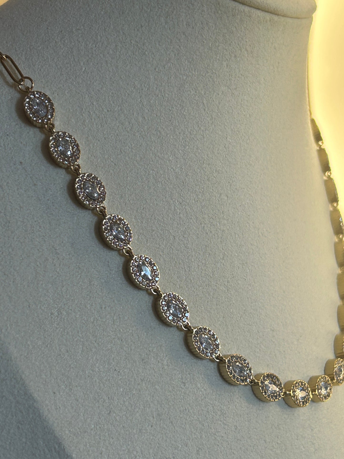 Strassketting van roestvrij staal – tijdloze glans: Verguld |Beautiva Boutique