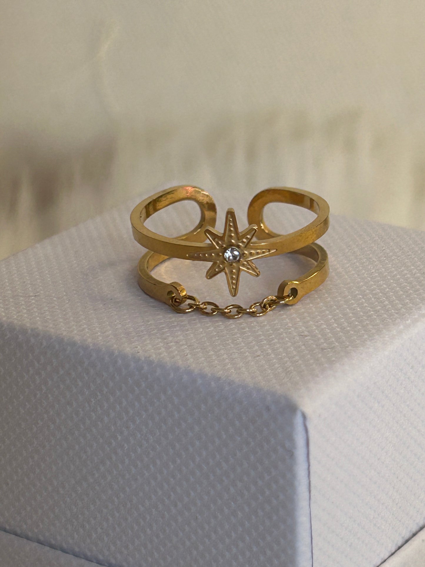 Verstelbare Ster Ring van roestvrij staal |Beautiva Boutique