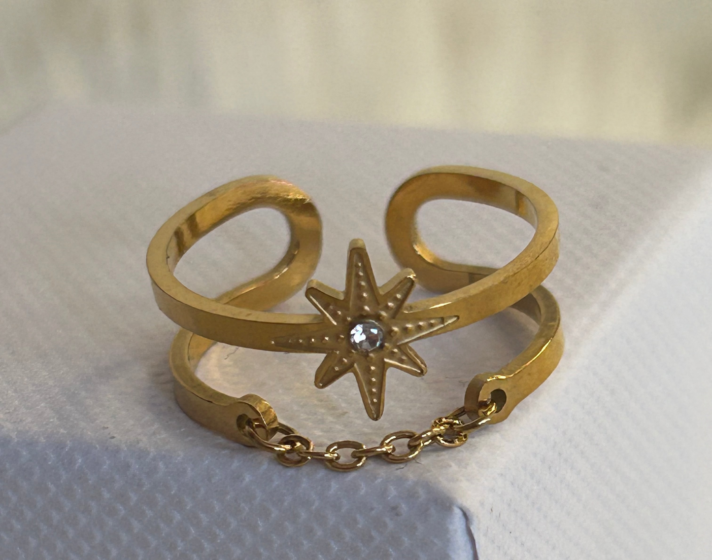 Verstelbare Ster Ring van roestvrij staal |Beautiva Boutique