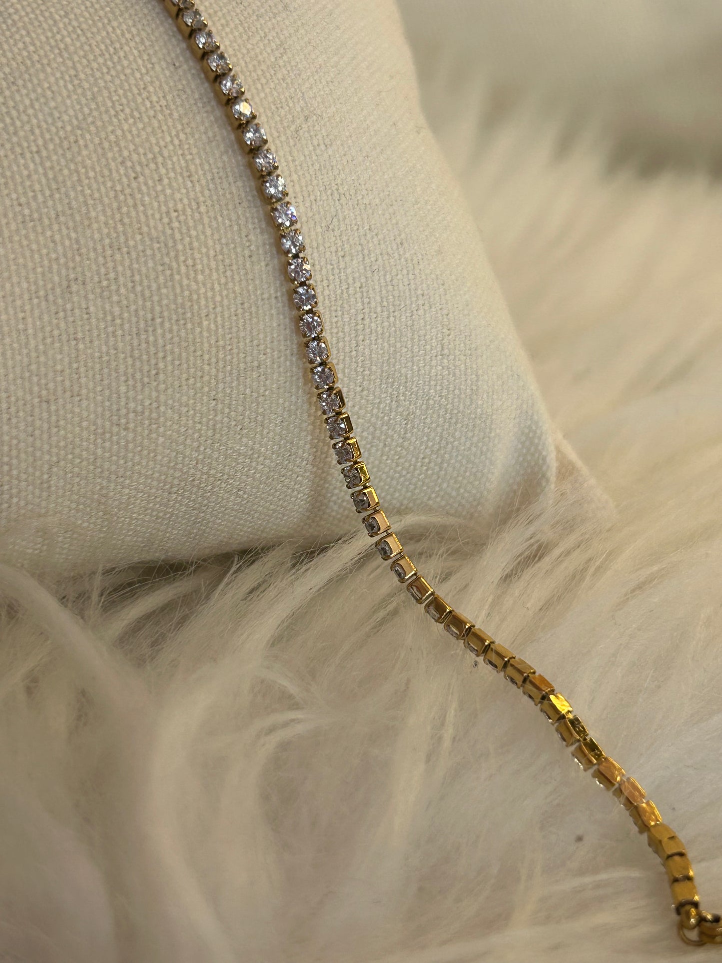 Fijne Strass Armband van roestvrij staal – elegante glans |Beautiva Boutique